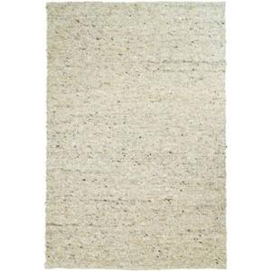 Tapeso Wollen vloerkleed handweef Veve - beige|grijs - 130x190 cm