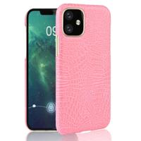 Voor iPhone 11 schokbestendige krokodil textuur PC + PU geval (roze)