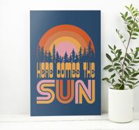 Canvas schilderij here comes the sun