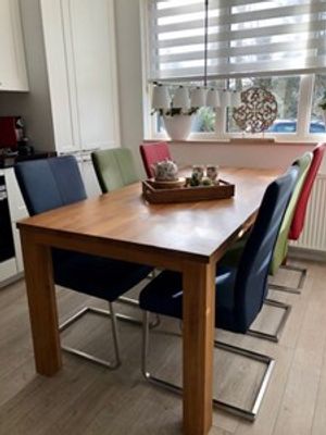 Set van 6 leren eetkamerstoelen - met sledepoot - diverse kleuren - Echt leer, Industrieel, ontdek de vele Leersoorten en Kleuren bij ShopX