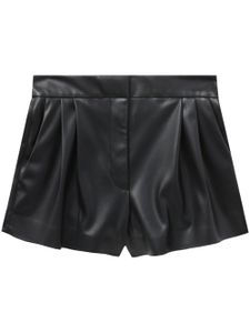 Stella McCartney short en cuir artificiel à coupe courte - Noir