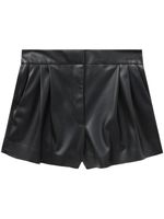 Stella McCartney short en cuir artificiel à coupe courte - Noir - thumbnail