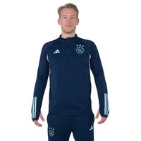 adidas Ajax Trainingstrui 2023-2024 Donkerblauw Lichtblauw Lichtroze - thumbnail