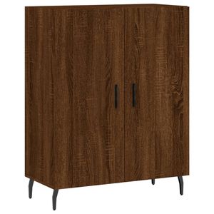 The Living Store Dressoir 69-5x34x90 cm bewerkt hout bruineikenkleurig - Keukenkast