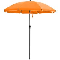 ACAZA Stok Parasol, 160 cm Diamter, ronde / achthoekige tuinparasol van polyester, kantelbaar, met draagtas - Oranje - thumbnail