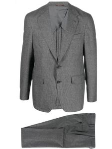 Canali costume boutonné à revers crantés - Gris