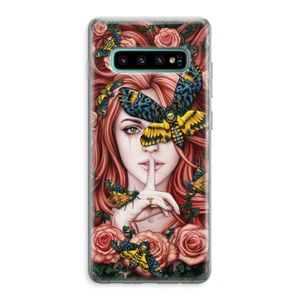 Lady Moth: Samsung Galaxy S10 Plus Transparant Hoesje