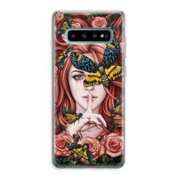 Lady Moth: Samsung Galaxy S10 Plus Transparant Hoesje