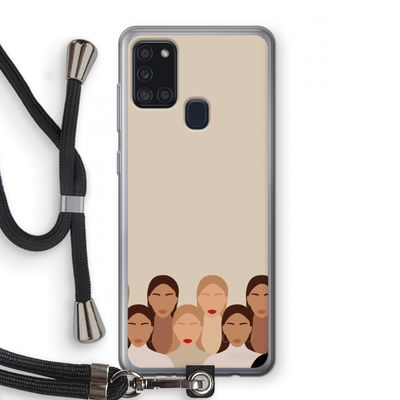 Girls girls girls: Samsung Galaxy A21s Transparant Hoesje met koord