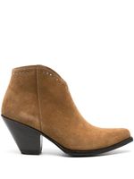 Céline Pre-Owned bottines Berlin 80 mm en daim - Marron