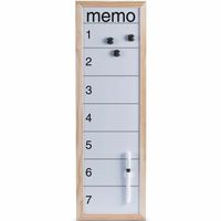 Magnetisch whiteboard/memobord incl. accessoires 20 x 60 cm   - - thumbnail