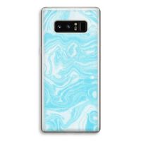 Waterverf blauw: Samsung Galaxy Note 8 Transparant Hoesje