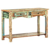 Wandtafel 120x40x75 cm massief gerecycled hout - thumbnail