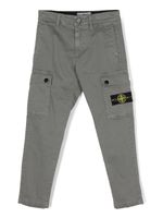 Stone Island Junior pantalon slim à poches cargo - Gris - thumbnail