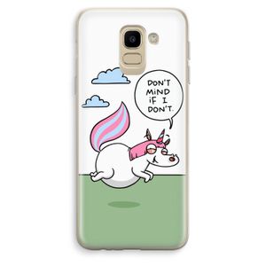 Unicorn: Samsung Galaxy J6 (2018) Transparant Hoesje