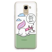 Unicorn: Samsung Galaxy J6 (2018) Transparant Hoesje