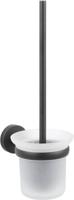 Saqu Eurotrend toiletborstel met wandhouder mat zwart