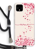 Hartjes en kusjes: Pixel 4 XL Transparant Hoesje met koord