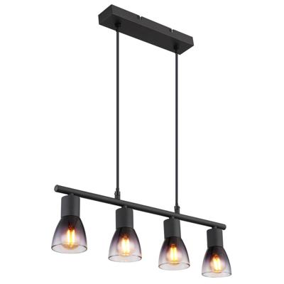 Globo Zwarte hanglampSatella 4-lichts - 54312-4H