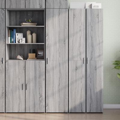 Hoge kast 40x42,5x185 cm bewerkt hout grijs sonoma eikenkleur