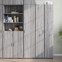 Hoge kast 40x42,5x185 cm bewerkt hout grijs sonoma eikenkleur