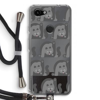 Cats: Pixel 3a Transparant Hoesje met koord
