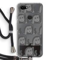 Cats: Pixel 3a Transparant Hoesje met koord