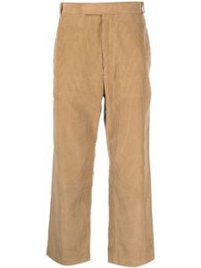 Thom Browne pantalon court en velours côtelé - Marron