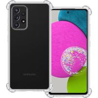 Basey Samsung Galaxy A52 Hoesje Siliconen Shock Proof Hoes Case Cover - Transparant - thumbnail