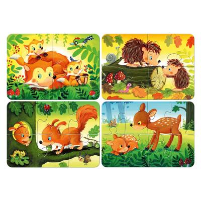 Ravensburger Legpuzzel kleine dierenfamilies, 4in1