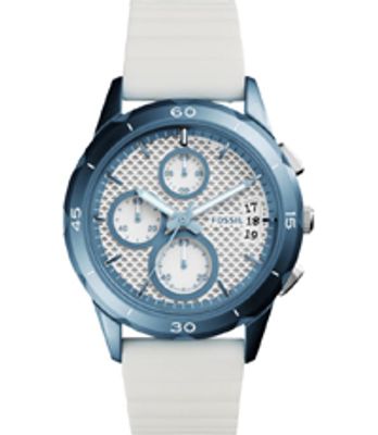 Horlogeband Fossil ES4222 Silicoon Wit 20mm