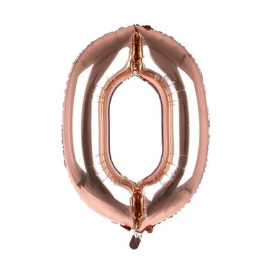 Cijfer Ballon '0' Rosé (100CM)