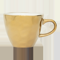 Good Morning Kop Koffie Goud (set van 4)
