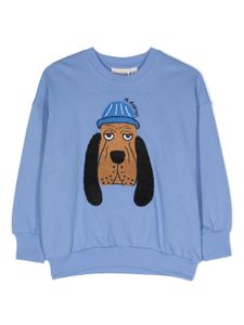 Mini Rodini sweat Bloodhound à broderies - Bleu