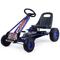 Kinder-Skelter voor Kinderen van 3 tot 8 Jaar Oud Ergonomisch Verstelbare Kuipstoel Loopauto met Vier Rubberen Wielen Stalen Frame