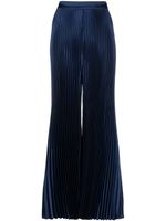 L'IDÉE pantalon palazzo Bisous à design plissé - Bleu