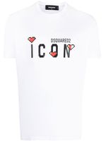 DSQUARED2 t-shirt à logo Icon imprimé - Blanc