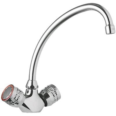 Keukenkraan Tres ESE-23 | Opbouw | 360° Draaibaar | Mengkraan | 2-knops | Rond | Chroom