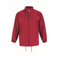 Windjas/windbreaker - heren - rood - met capuchon