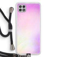 Flow mist pastel: Samsung Galaxy A22 4G Transparant Hoesje met koord