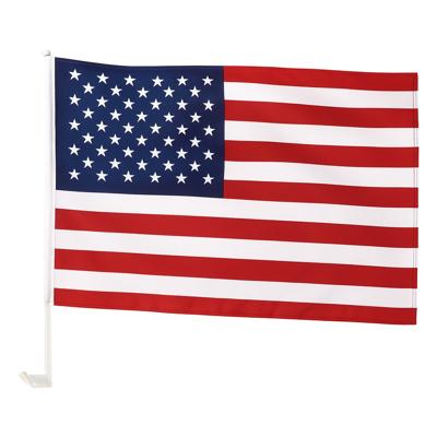 Amerika/USA autoraamvlag - 4x -28 x 44 cm - Amerikaanse auto feestartikelen/versiering