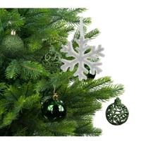 Sneeuwvlok hanger - 1x - wit - piepschuim - 25 cm - kerstversiering - kerstdecoratie