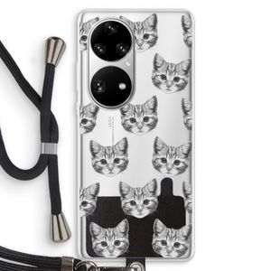 Kitten: Huawei P50 Pro Transparant Hoesje met koord