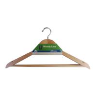 Kledinghangers Mondex Pak Ecologisch Natuurlijk Hout 3 Stuks (43 x 22,5 cm)