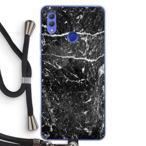 Zwart marmer: Honor Note 10 Transparant Hoesje met koord