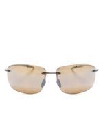 Maui Jim lunettes de soleil Breakwall à monture rectangulaire - Marron