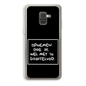 Schotelvod: Samsung Galaxy A8 (2018) Transparant Hoesje