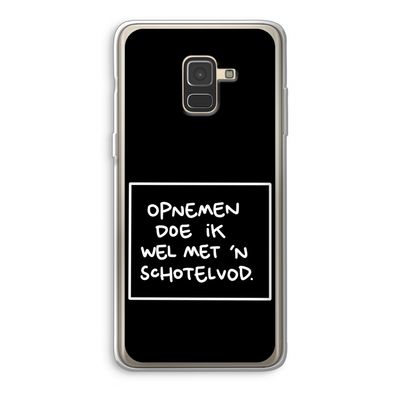 Schotelvod: Samsung Galaxy A8 (2018) Transparant Hoesje