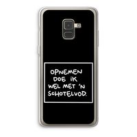 Schotelvod: Samsung Galaxy A8 (2018) Transparant Hoesje