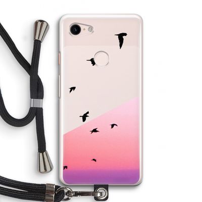 Fly away: Pixel 3 Transparant Hoesje met koord